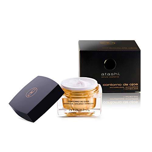 Atashi Antiedad - Contorno de Ojos Antiarrugas, Antiojeras y Antibolsas | Rejuvenece Mirada | Atenúa Bolsas y Ojeras | Corrige las Arrugas Profundas| Haloxyl, Retinol