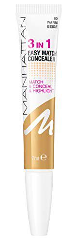 Manhattan Easy Match - Concealer 3 en 1, color beige, 7 ml