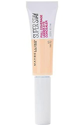 Maybelline New York Super Stay 24H Corrector de Ojeras Alta Cobertura y Larga Duración Tono 10 Fair Color Claro