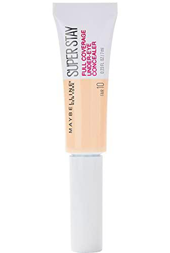 Maybelline New York Super Stay 24H Corrector de Ojeras Alta Cobertura y Larga Duración Tono 10 Fair Color Claro
